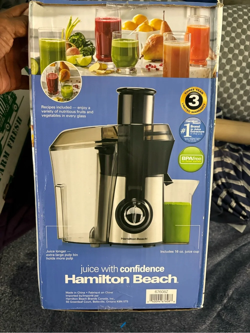 Hamilton Beach Big Mouth Pro Juice Extractor - Stainless Steel & Black